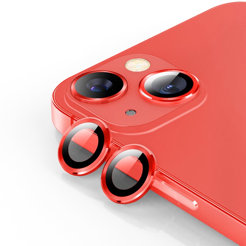 Panssarilasi Kameran Linssinsuojus alumiiniseos iPhone 14/14 Plus punainen