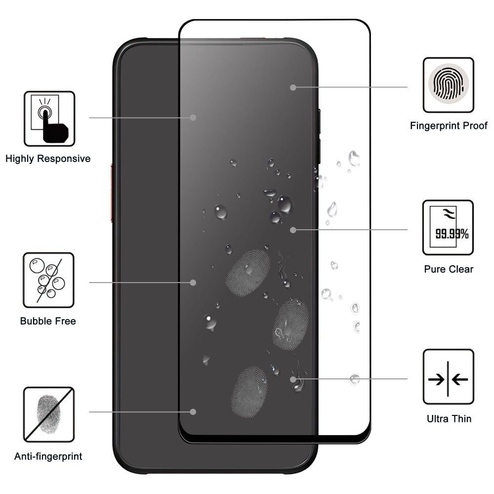 Koko Näytön Panssarilasi Samsung Galaxy Xcover 6 Pro musta