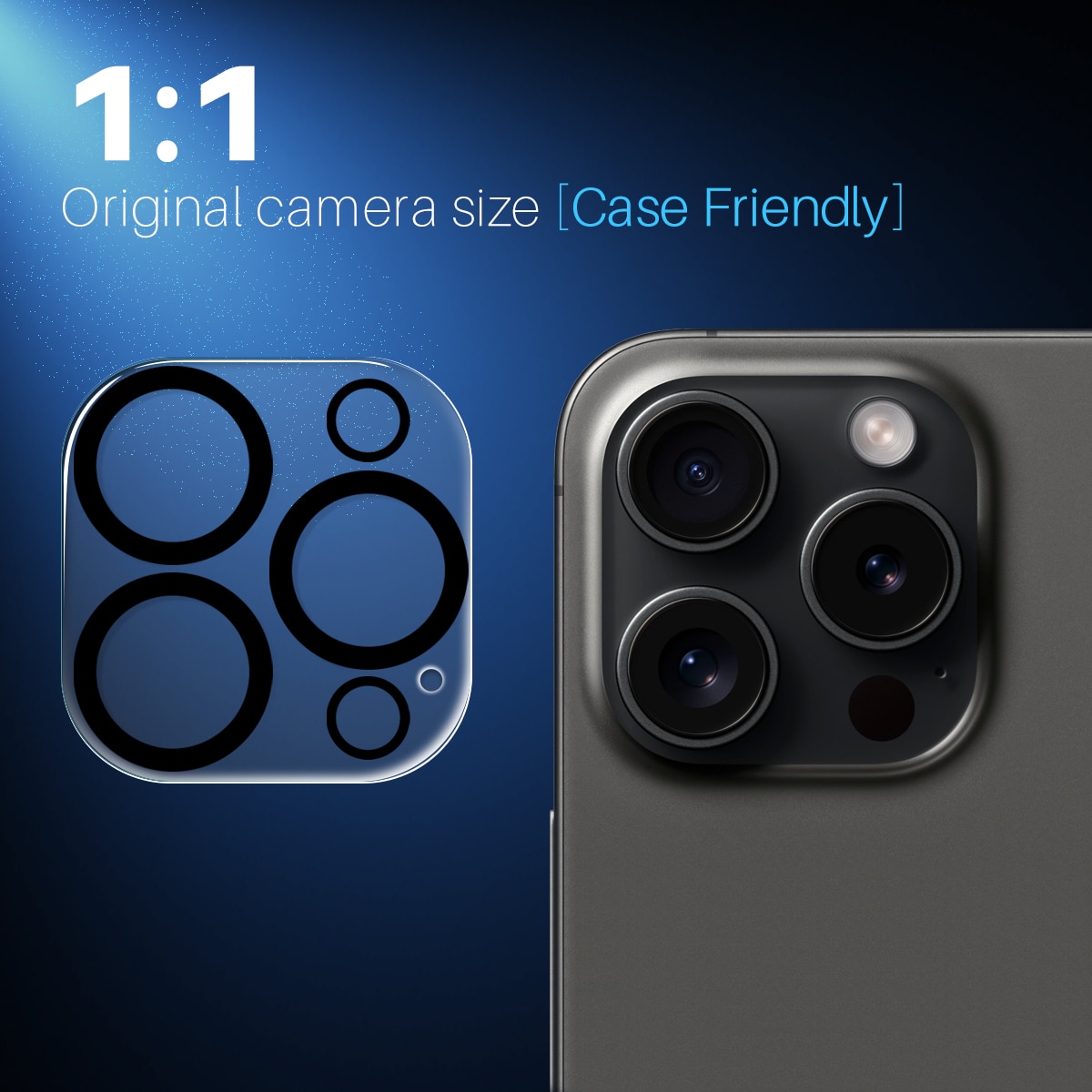 Panssarilasi Takakameroille iPhone 15 Pro (2-pack)