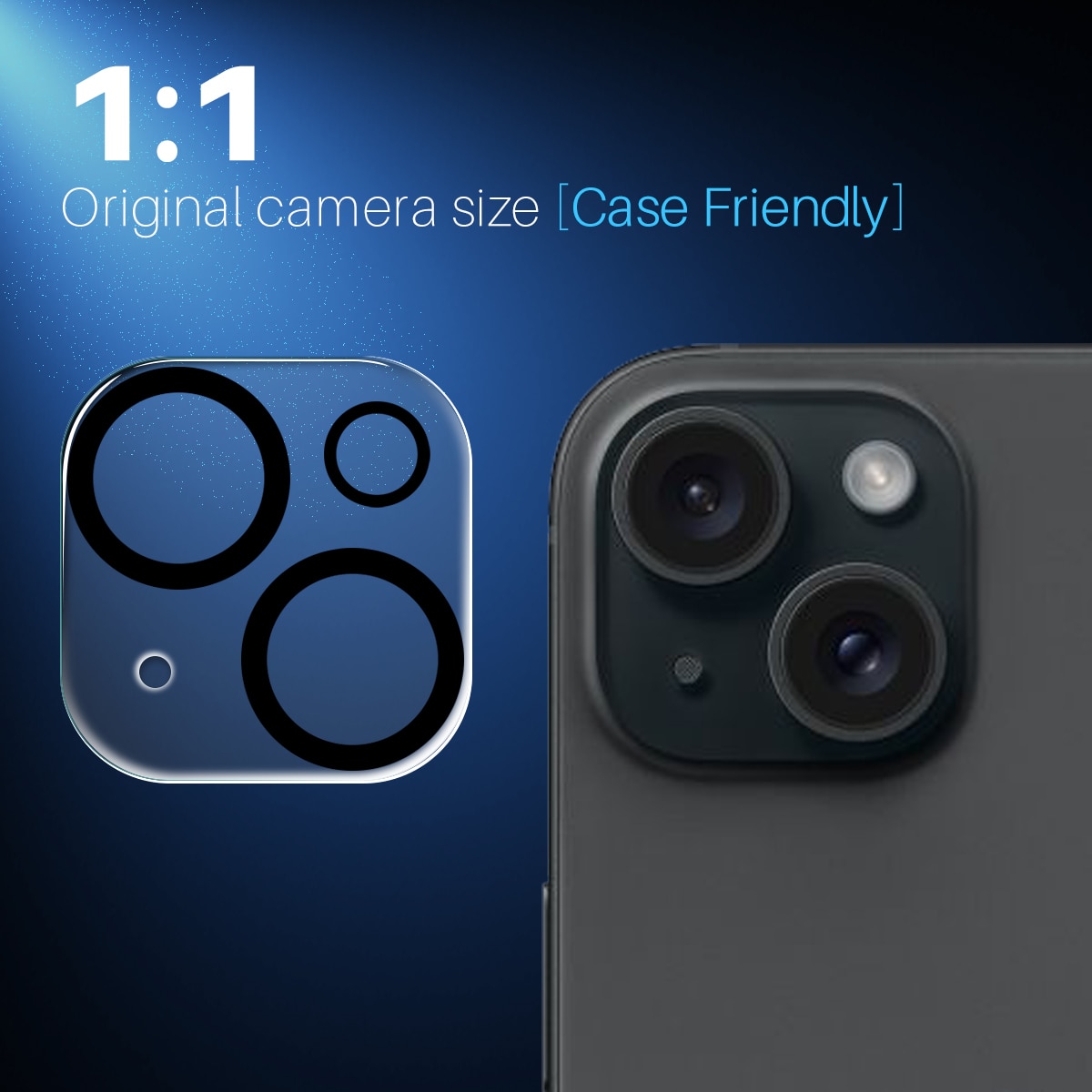 Panssarilasi Takakameroille iPhone 15 Plus (2-pack)