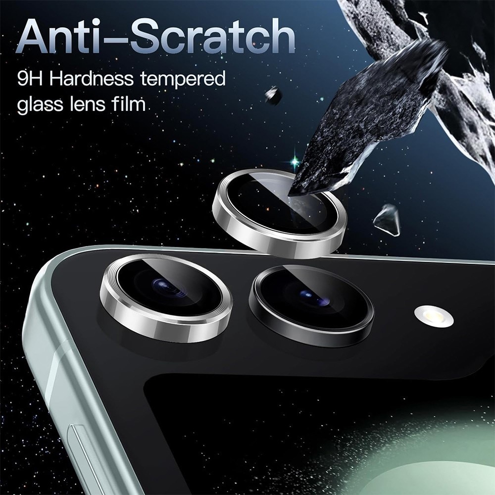Panssarilasi Kameran Linssinsuojus alumiiniseos Samsung Galaxy Z Flip 7 Hopea