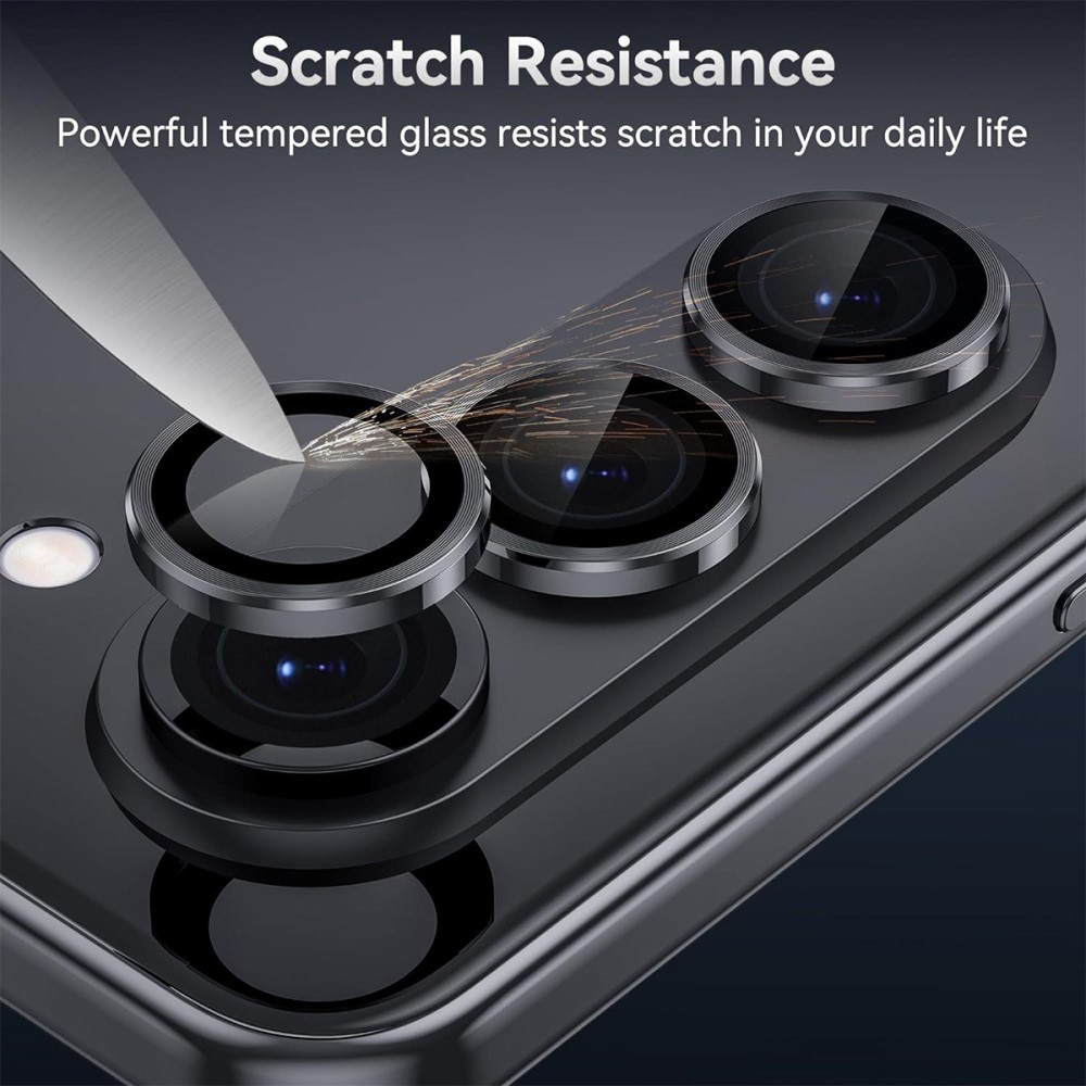 Panssarilasi Kameran Linssinsuojus alumiiniseos Samsung Galaxy Z Fold 7 Musta