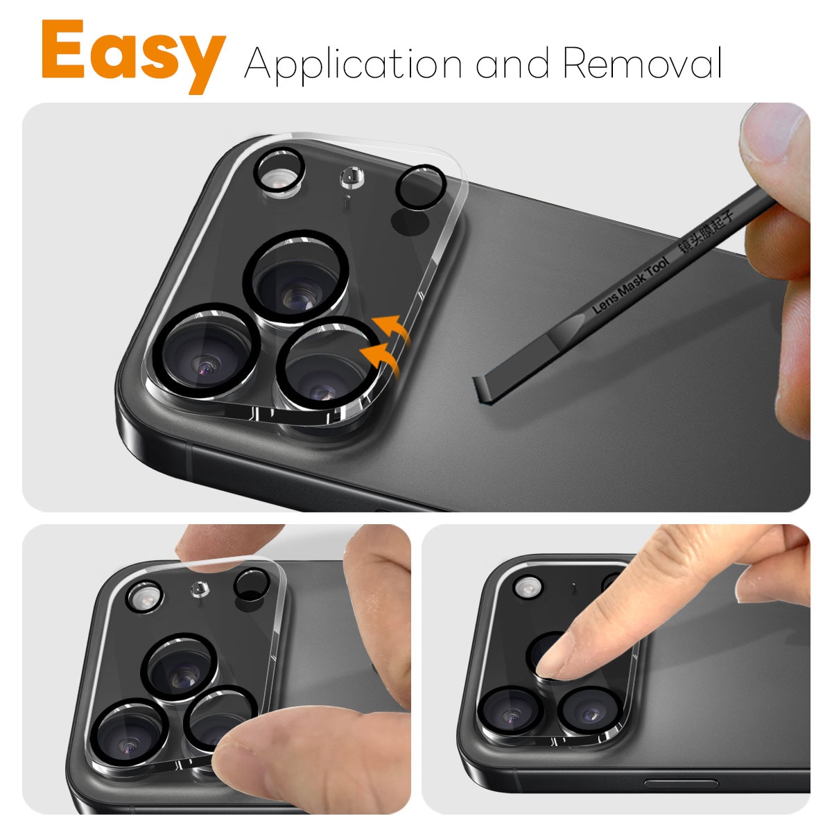 Panssarilasi Takakameroille iPhone 17 Pro (2-pack)