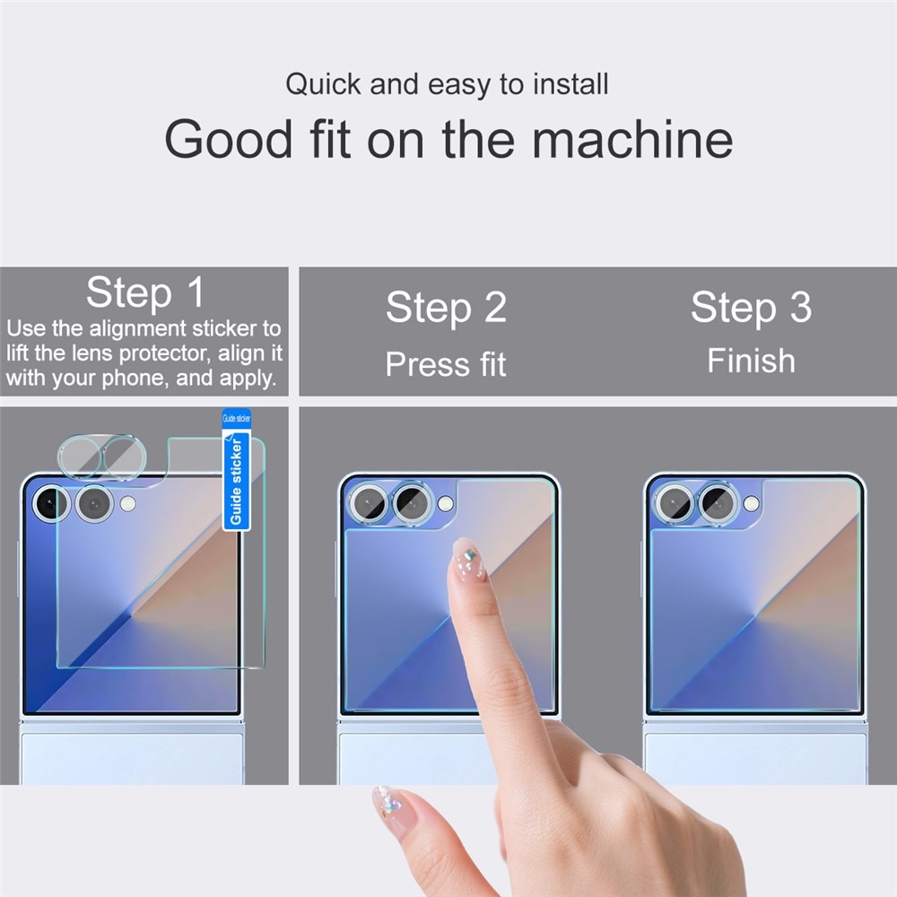Näytön Panssarilasi + Kameran Linssinsuoja Samsung Galaxy Z Flip 7 Kirkas