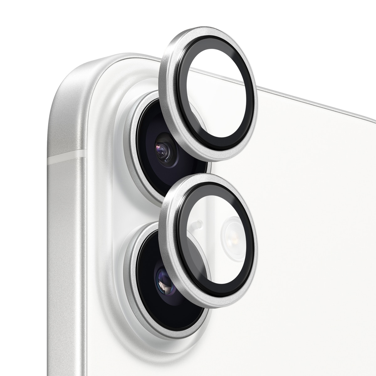 Panssarilasi Kameran Linssinsuojus alumiiniseos iPhone 17 Hopea