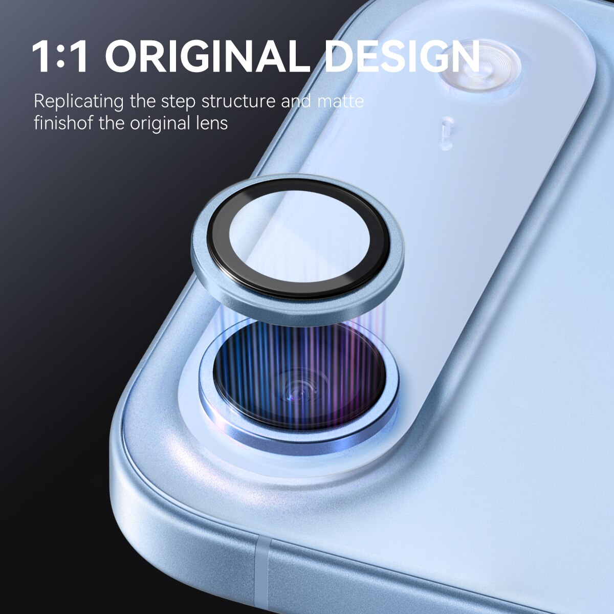 Panssarilasi Kameran Linssinsuojus alumiiniseos iPhone 17 Air Sininen