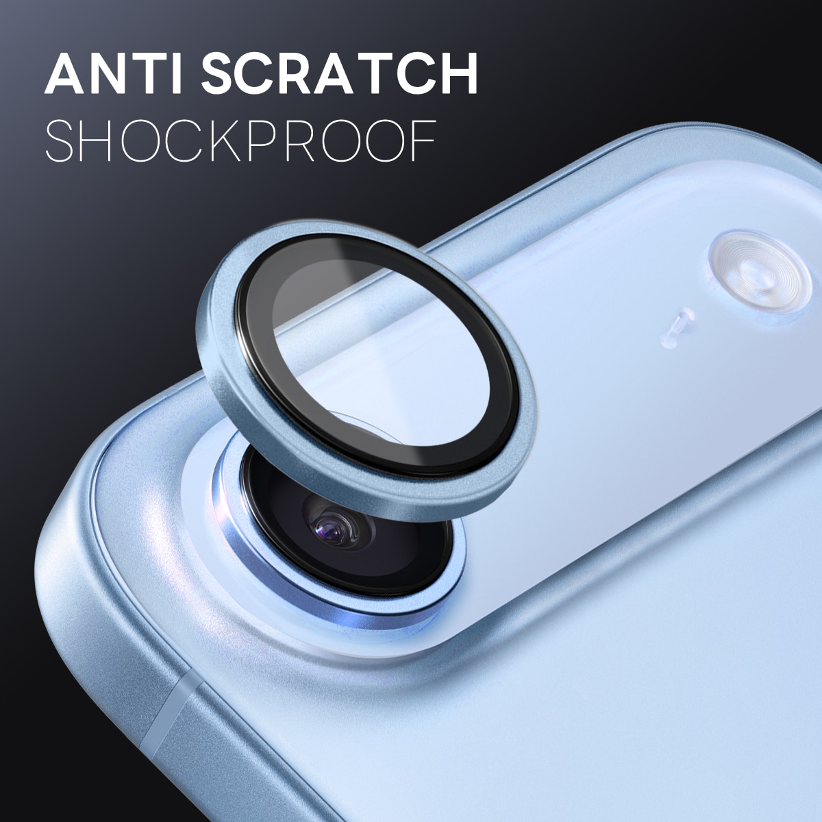 Panssarilasi Kameran Linssinsuojus alumiiniseos iPhone 17 Air Sininen