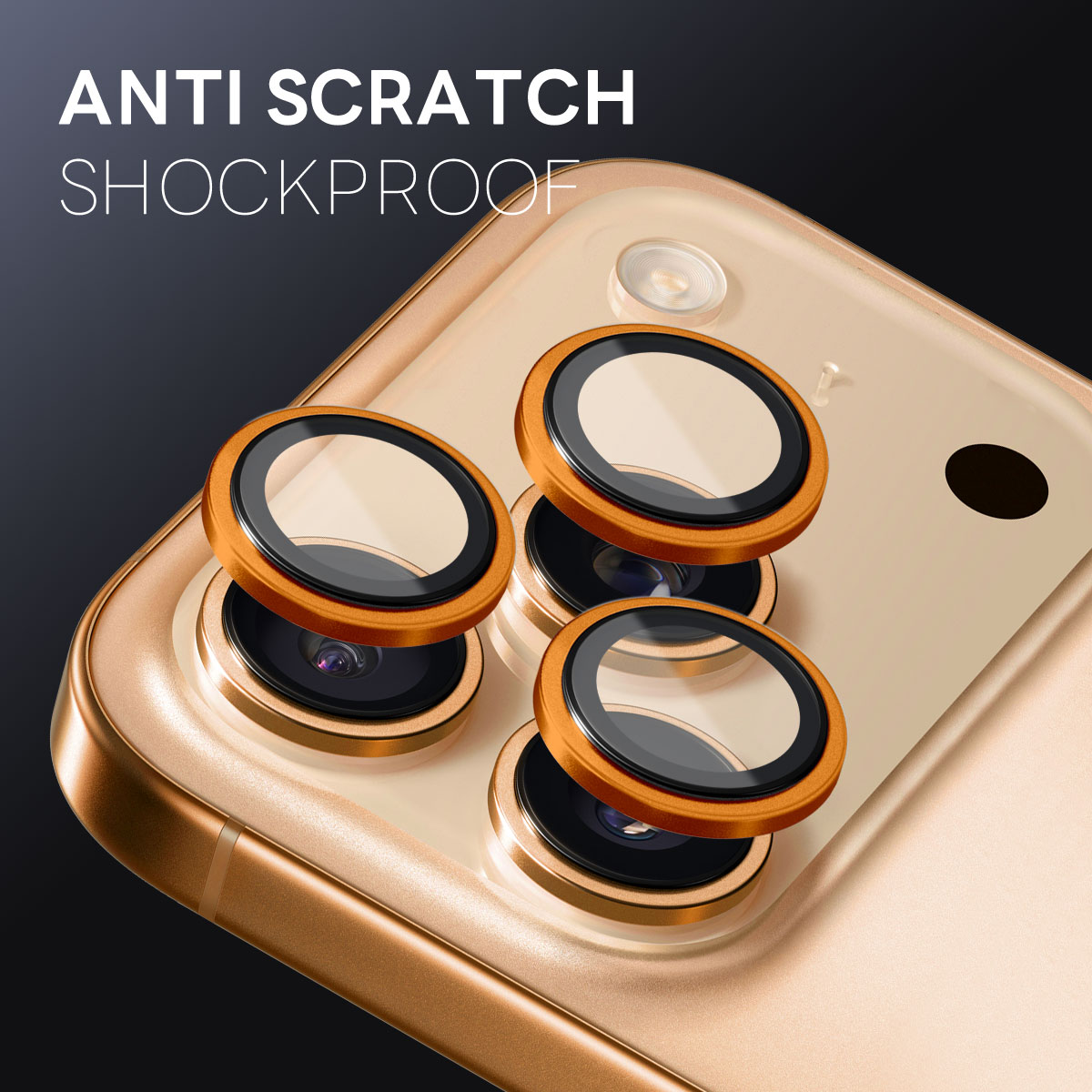 Panssarilasi Kameran Linssinsuojus alumiiniseos iPhone 17 Musta