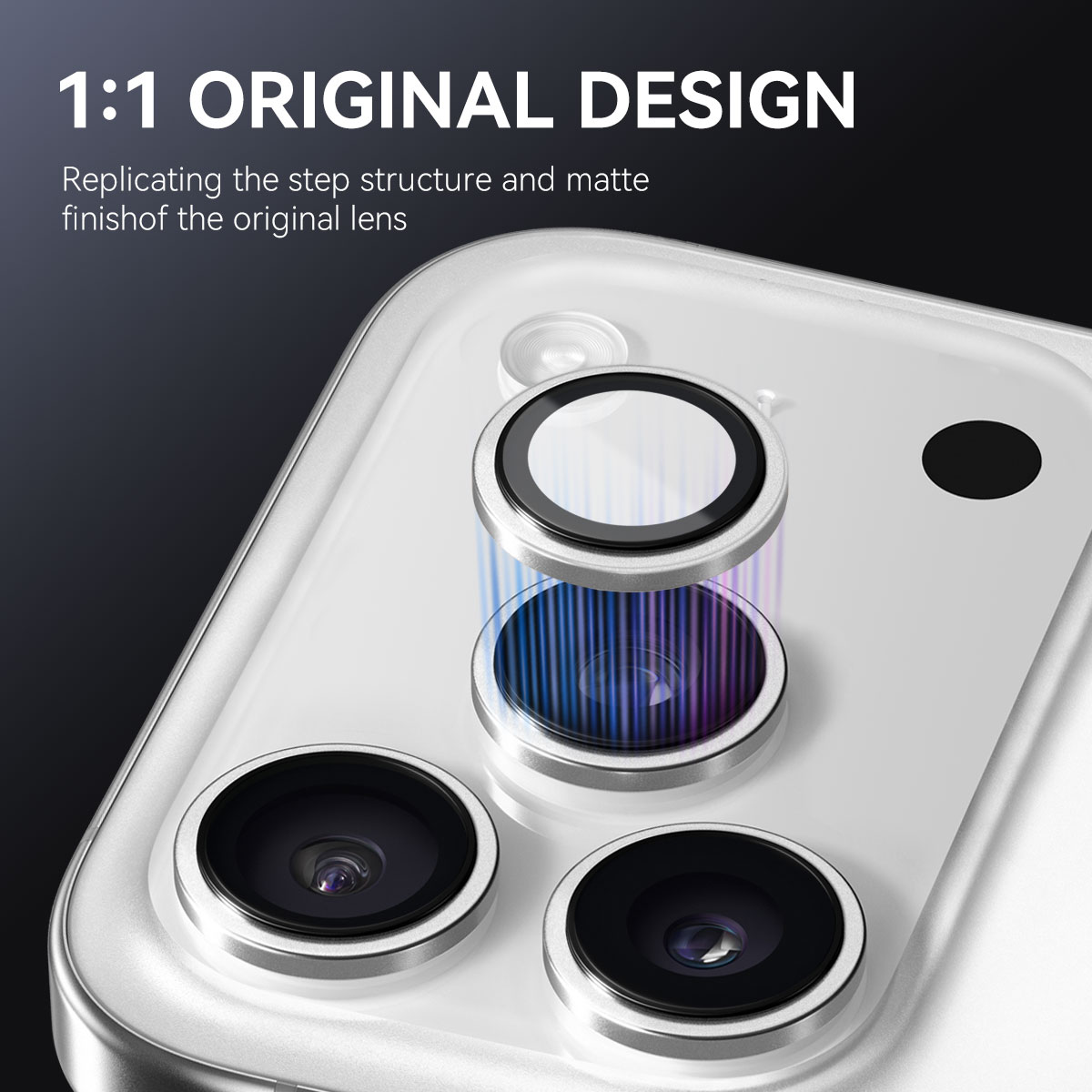 Panssarilasi Kameran Linssinsuojus alumiiniseos iPhone 17 Pro Max Hopea