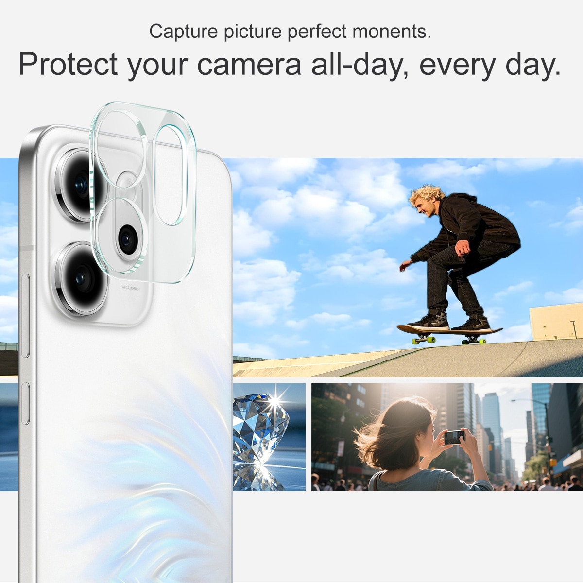 Panssarilasi Kameran Linssinsuoja Oppo Reno 14 F Kirkas