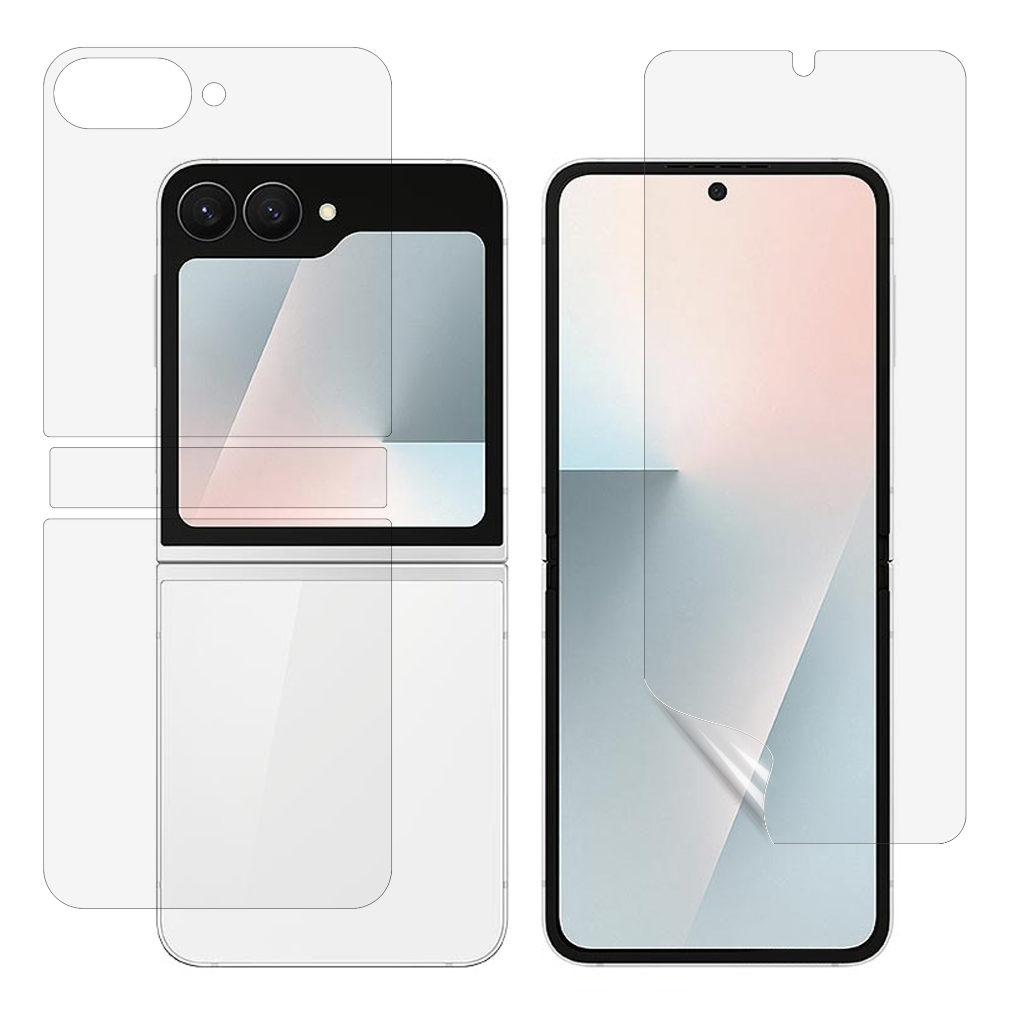 Kokosuojakalvo Sisä- + Ulkonäyttö Samsung Galaxy Z Flip 6
