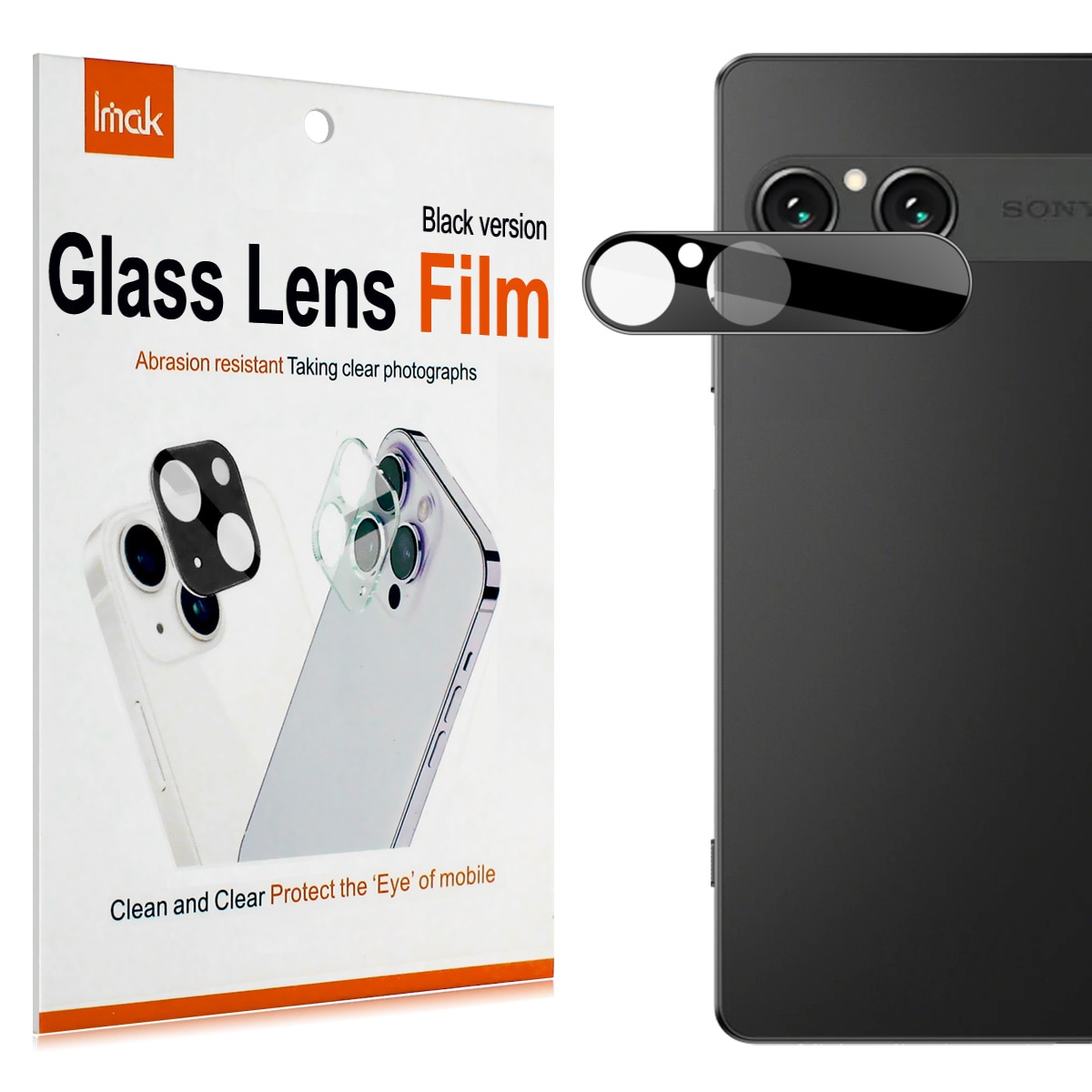 Panssarilasi Kameran Linssinsuoja Sony Xperia 10 VII Musta
