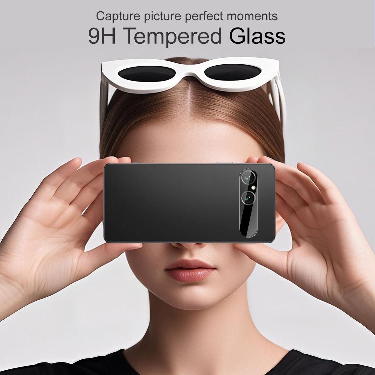 Panssarilasi Kameran Linssinsuoja Sony Xperia 10 VII Musta