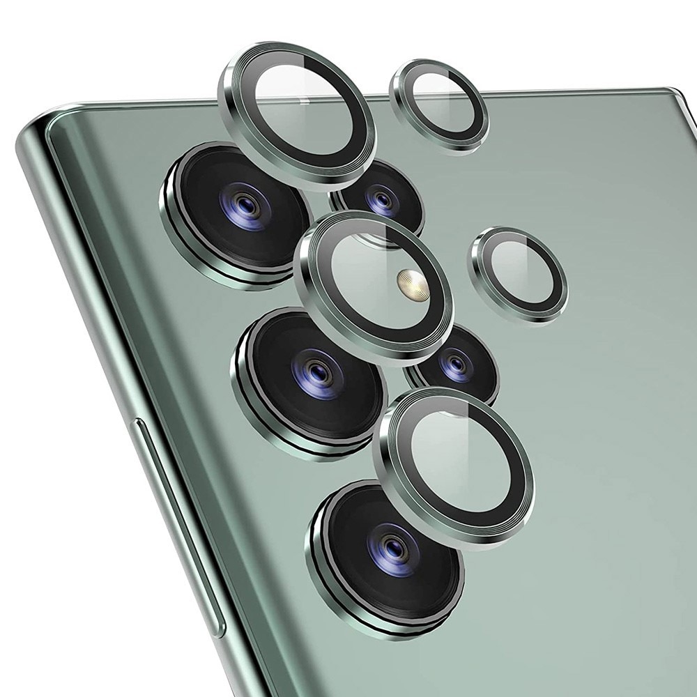 Panssarilasi Kameran Linssinsuojus alumiiniseos Samsung Galaxy S23 Ultra vihreä