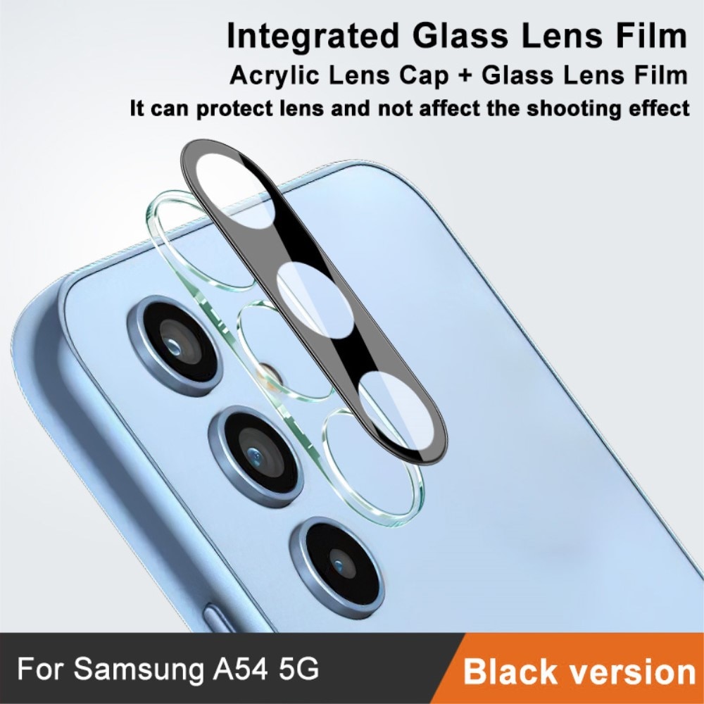 Panssarilasi Kameran Linssinsuoja Samsung Galaxy A54s musta