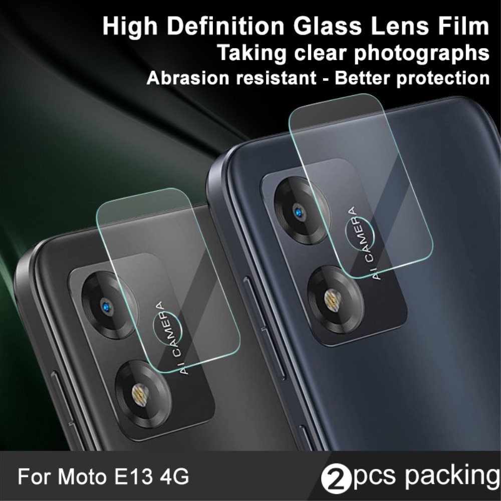 2-pack Panssarilasi Kameran Linssinsuoja Motorola Moto E13 kirkas