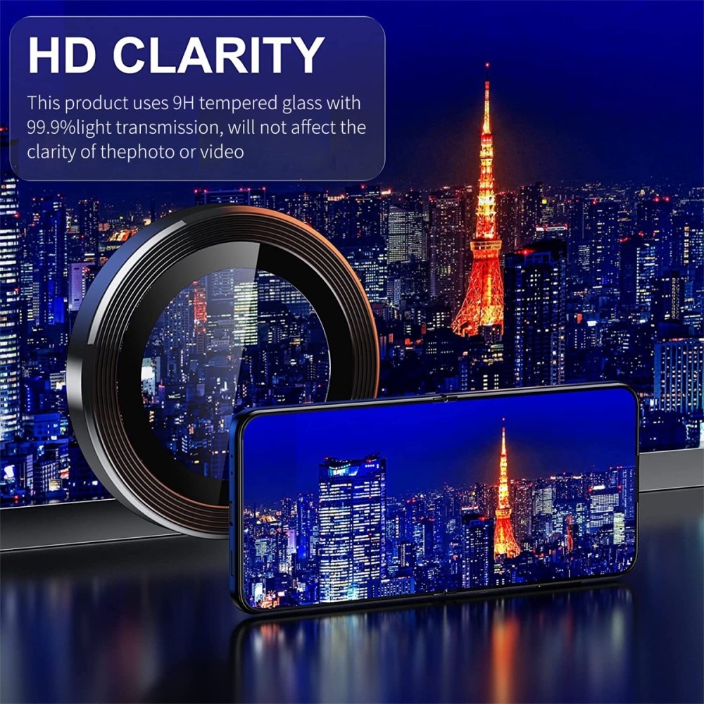 Panssarilasi Kameran Linssinsuojus alumiiniseos Samsung Galaxy Z Flip 4 musta