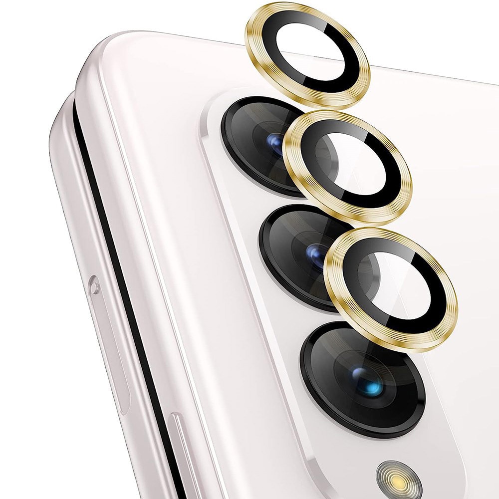 Panssarilasi Kameran Linssinsuojus alumiiniseos Samsung Galaxy Z Fold 5 kulta