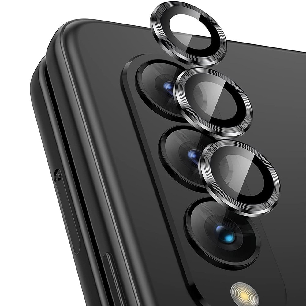 Panssarilasi Kameran Linssinsuojus alumiiniseos Samsung Galaxy Z Fold 5 musta