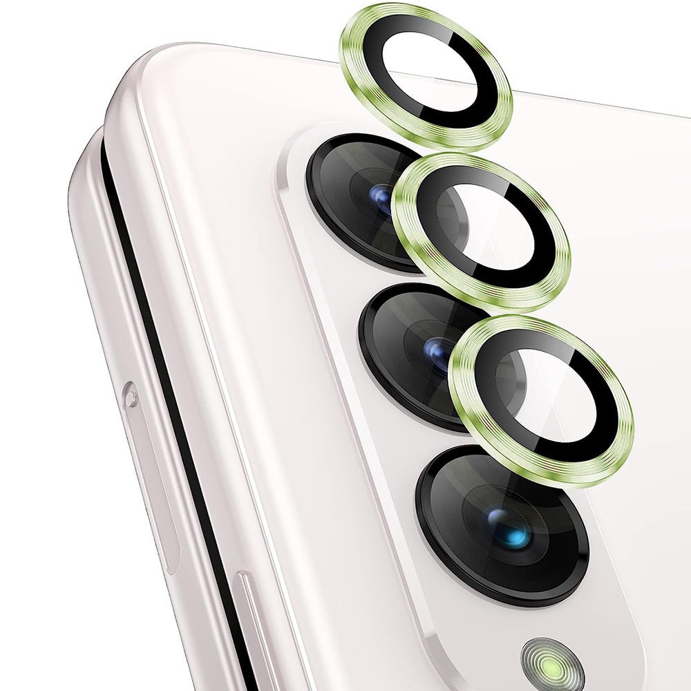 Panssarilasi Kameran Linssinsuojus alumiiniseos Samsung Galaxy Z Fold 5 vihreä