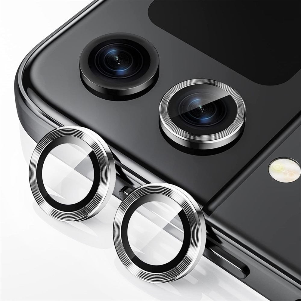 Panssarilasi Kameran Linssinsuojus alumiiniseos Samsung Galaxy Z Flip 6 hopea