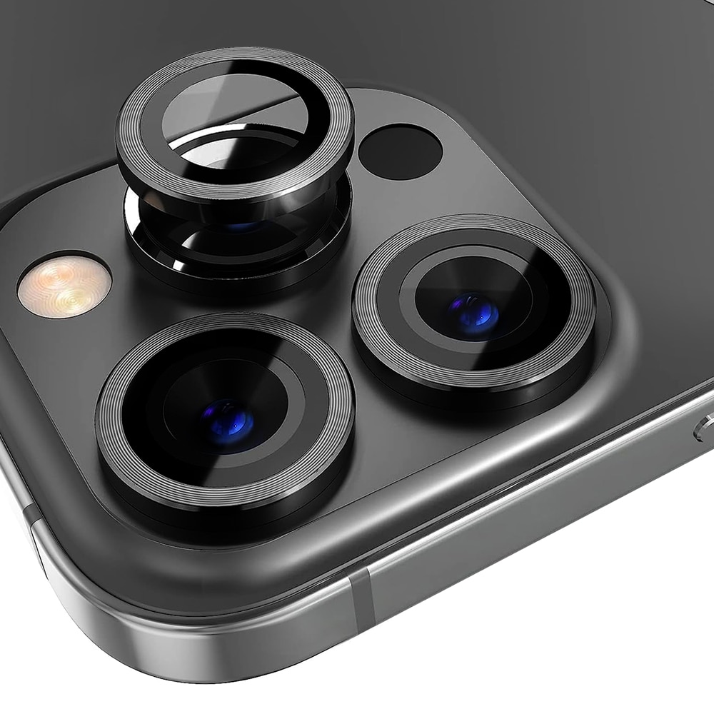 Panssarilasi Kameran Linssinsuojus alumiiniseos iPhone 12 Pro Musta