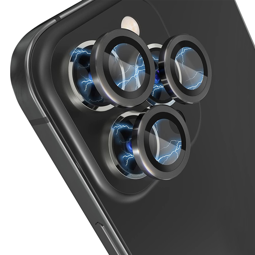 Panssarilasi Kameran Linssinsuojus alumiiniseos iPhone 11 Pro Max Musta