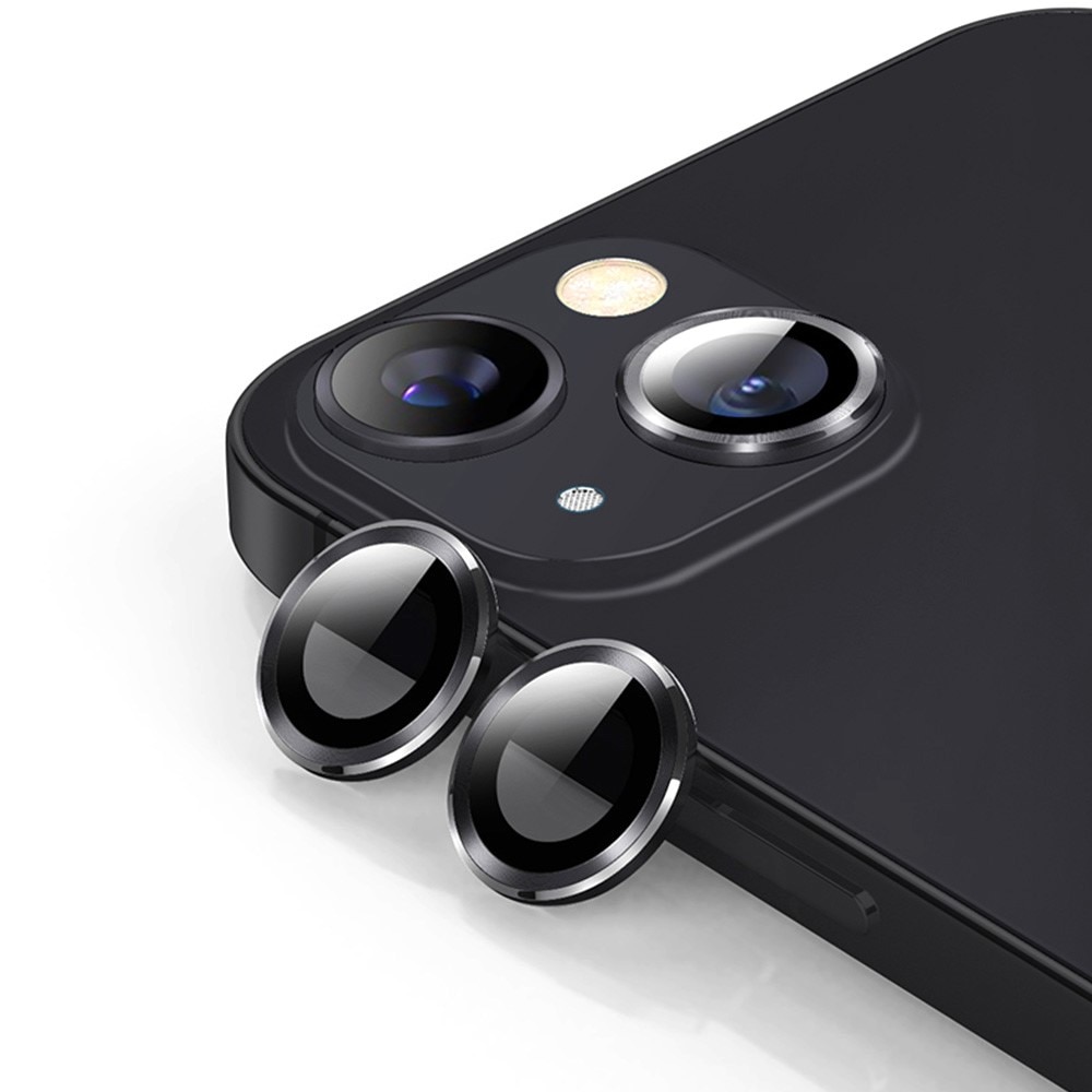 Panssarilasi Kameran Linssinsuojus alumiiniseos iPhone 15 musta