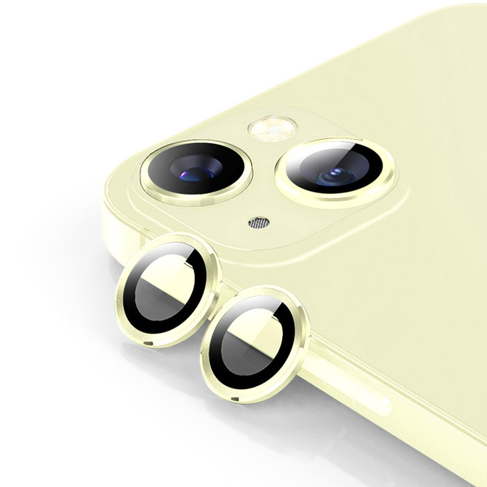 Panssarilasi Kameran Linssinsuojus alumiiniseos iPhone 15 Plus kulta