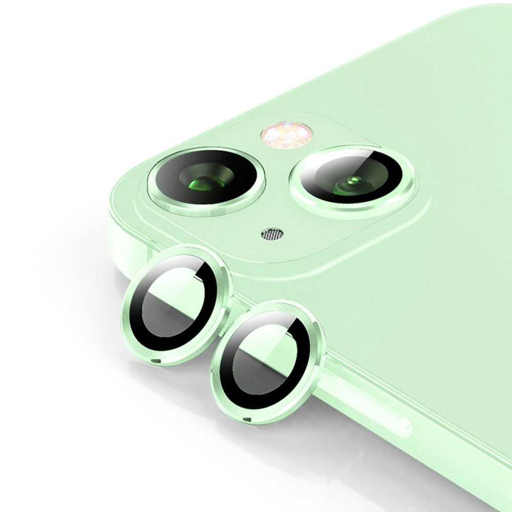 Panssarilasi Kameran Linssinsuojus alumiiniseos iPhone 15 vihreä