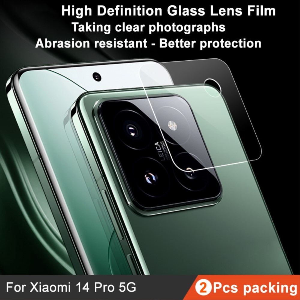 2-pack Panssarilasi Kameran Linssinsuoja Xiaomi 14 Pro kirkas