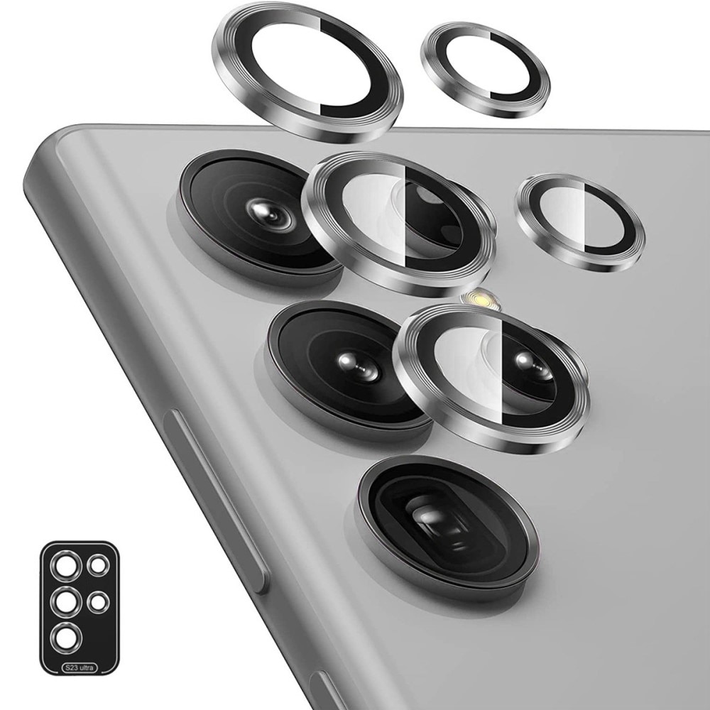 Panssarilasi Kameran Linssinsuojus alumiiniseos Samsung Galaxy S24 Ultra harmaa