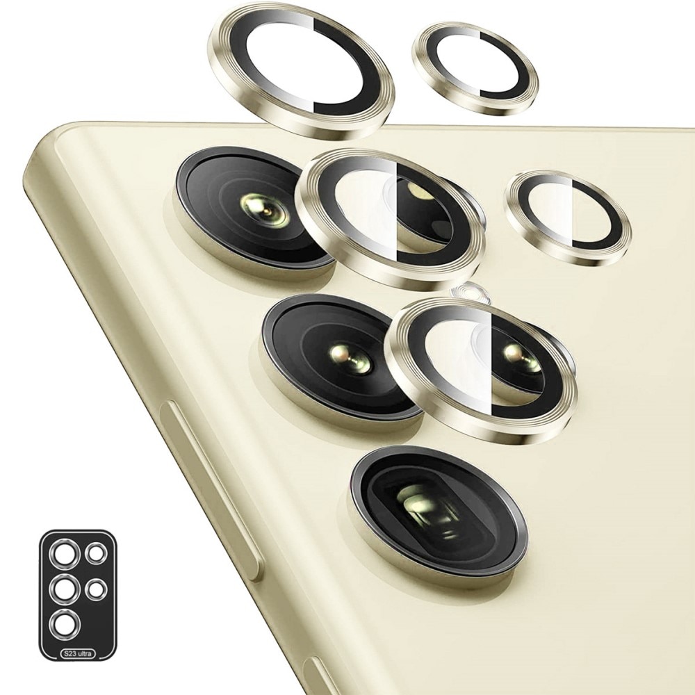 Panssarilasi Kameran Linssinsuojus alumiiniseos Samsung Galaxy S24 Ultra kulta