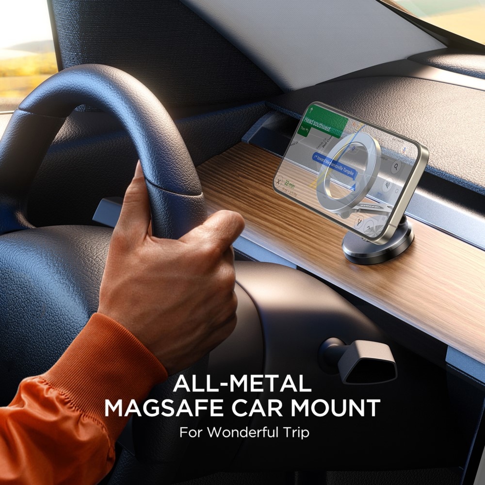 JR-ZS403 Magnetic MagSafe Foldable Car Mount Holder musta