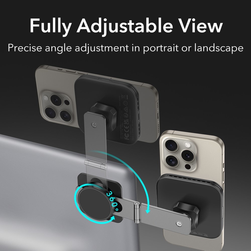 Qi2 HaloLock Tesla Touchscreen Langaton Autolaturi musta