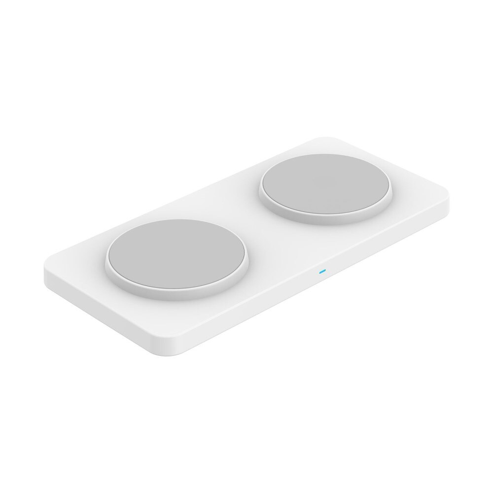 2-in-1 Magneettinen Langaton Latausalusta 30W Valkoinen
