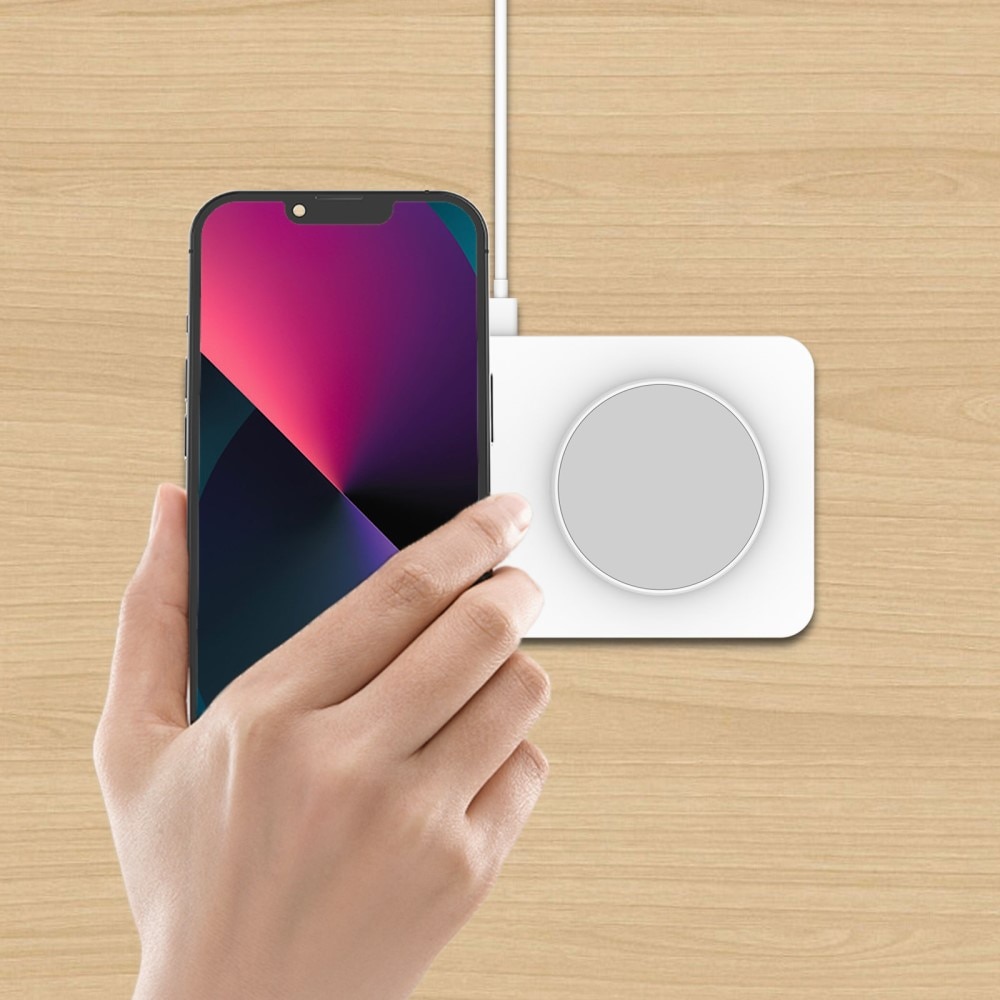 2-in-1 Magneettinen Langaton Latausalusta 30W Valkoinen