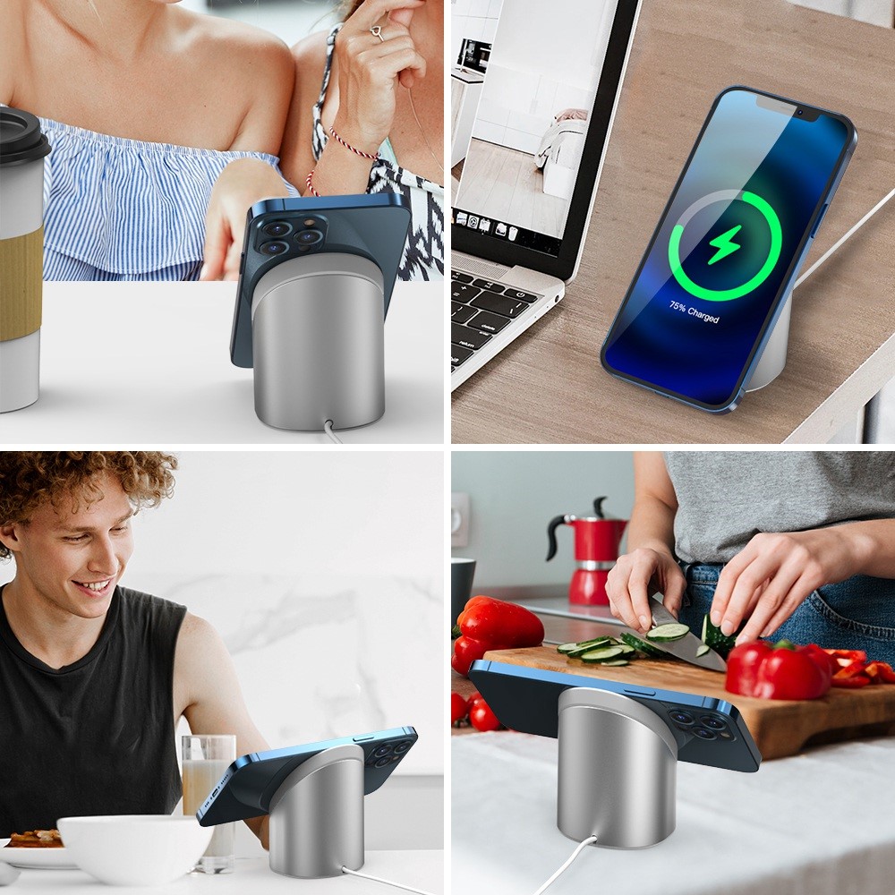 MagSafe Latausteline Alumiini hopea