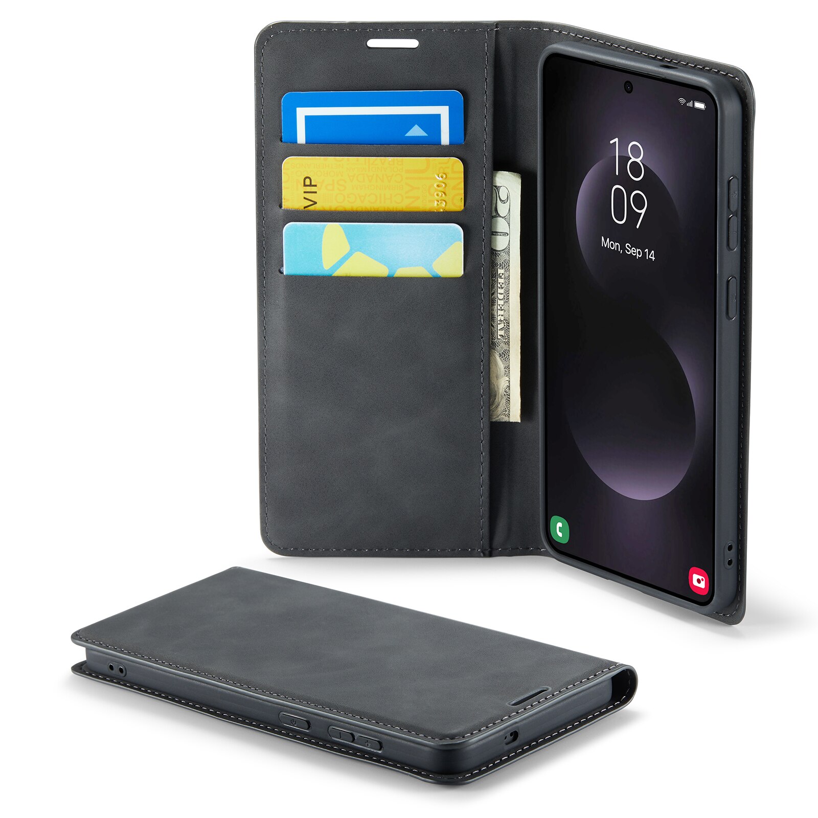 Samsung Galaxy S25 Edge Slim Mobilfodral Musta