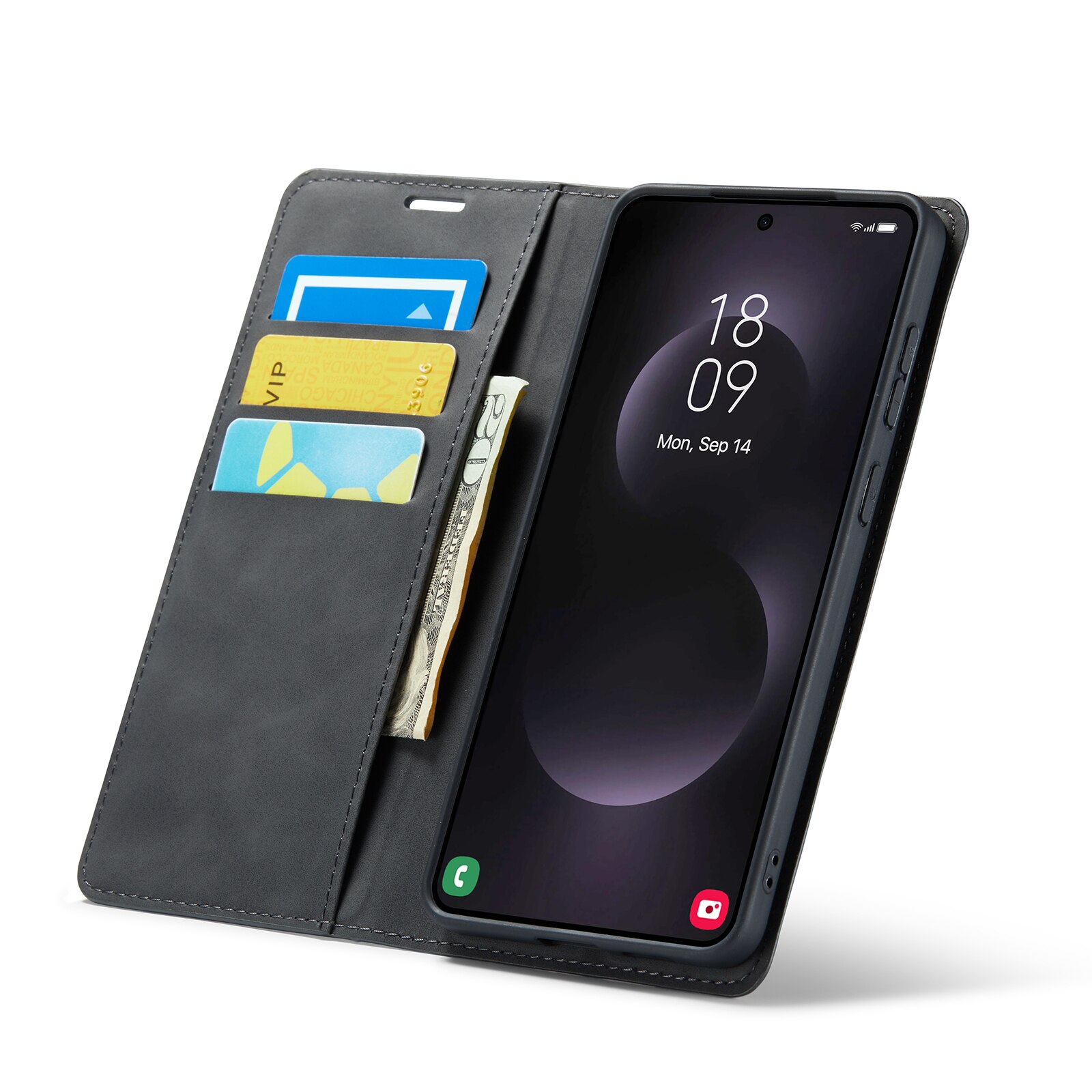 Samsung Galaxy S25 Edge Slim Mobilfodral Musta