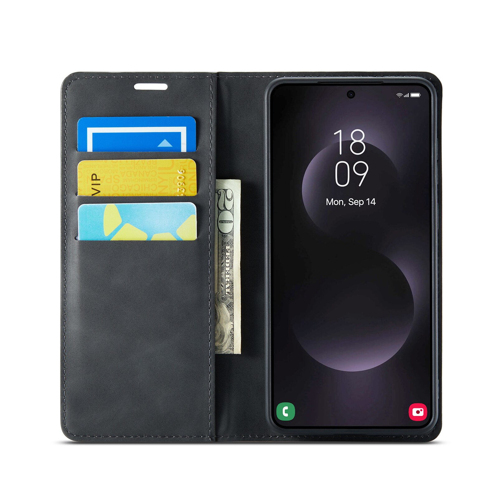 Samsung Galaxy S25 Edge Slim Mobilfodral Musta
