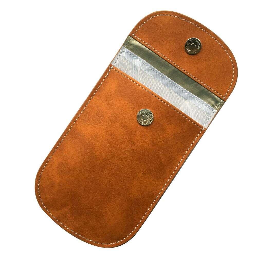 Auton avainkotelo RFID-suoja Nahkaa ruskea