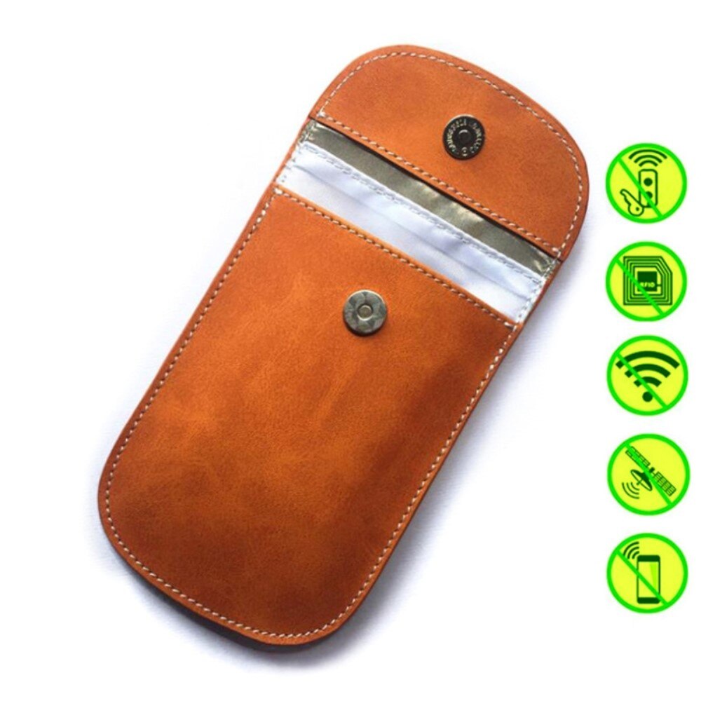 Auton avainkotelo RFID-suoja Nahkaa ruskea