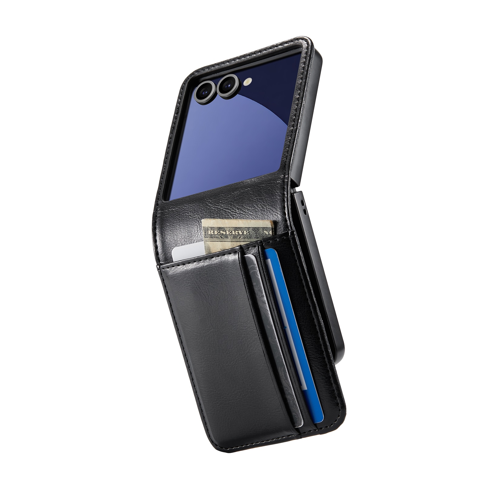 Aito Nahkakotelo Samsung Galaxy Z Flip 7 Musta