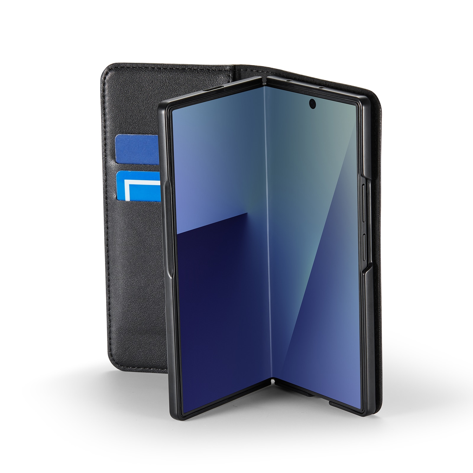 Aito Nahkakotelo Samsung Galaxy Z Fold 7 Musta