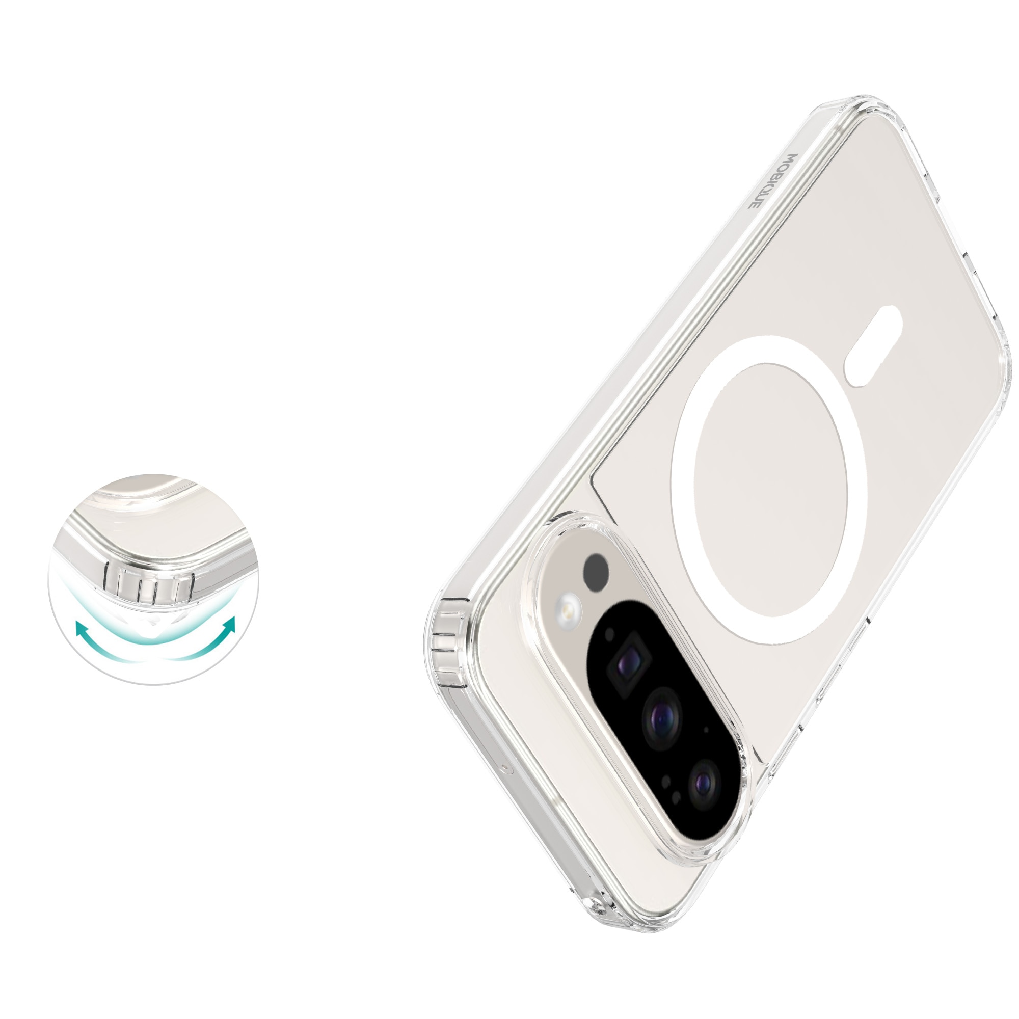 Hybridikuori MagSafe Google Pixel 10 Kirkas