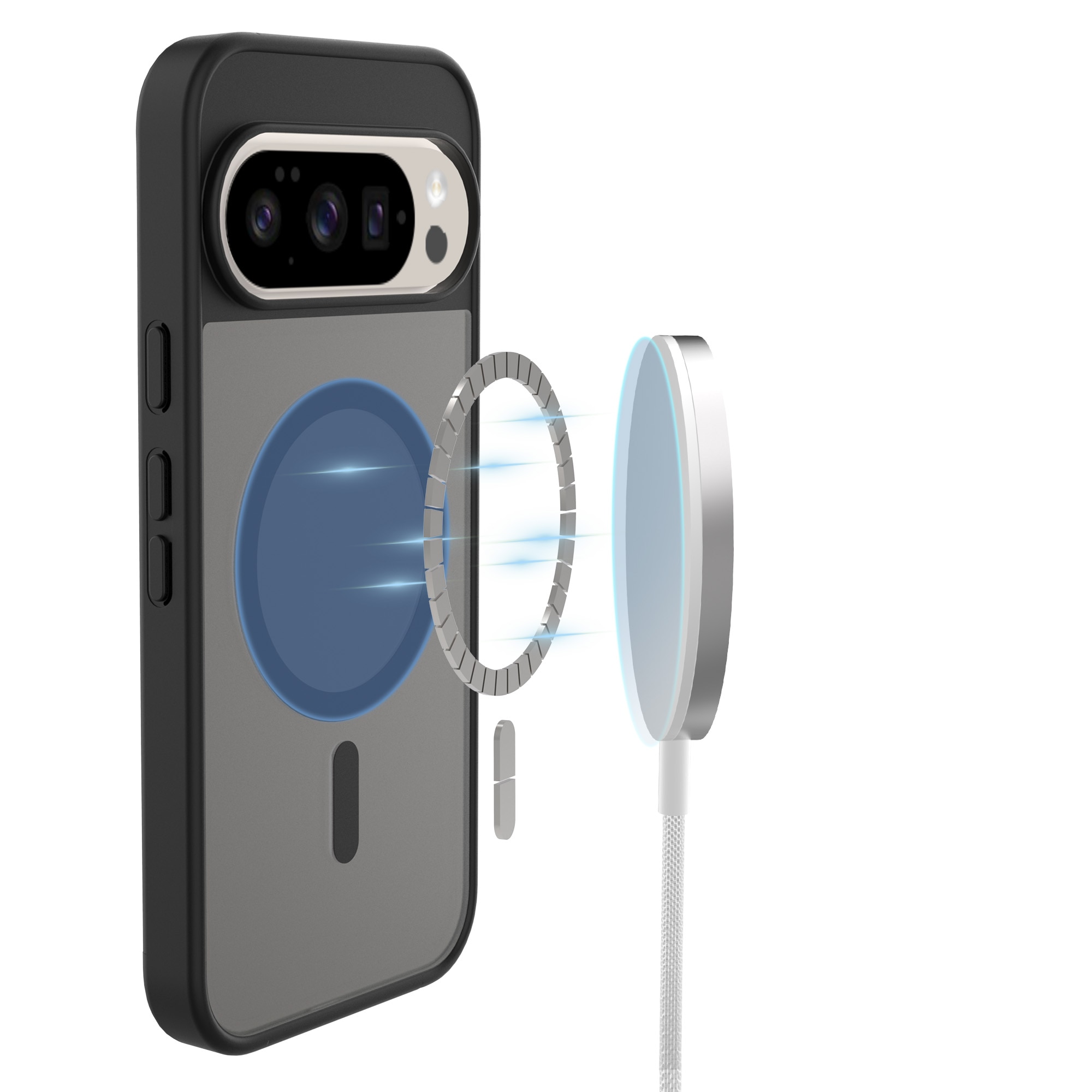 Magnetic Hybrid Kuori Google Pixel 10 Pro XL Frosted Black