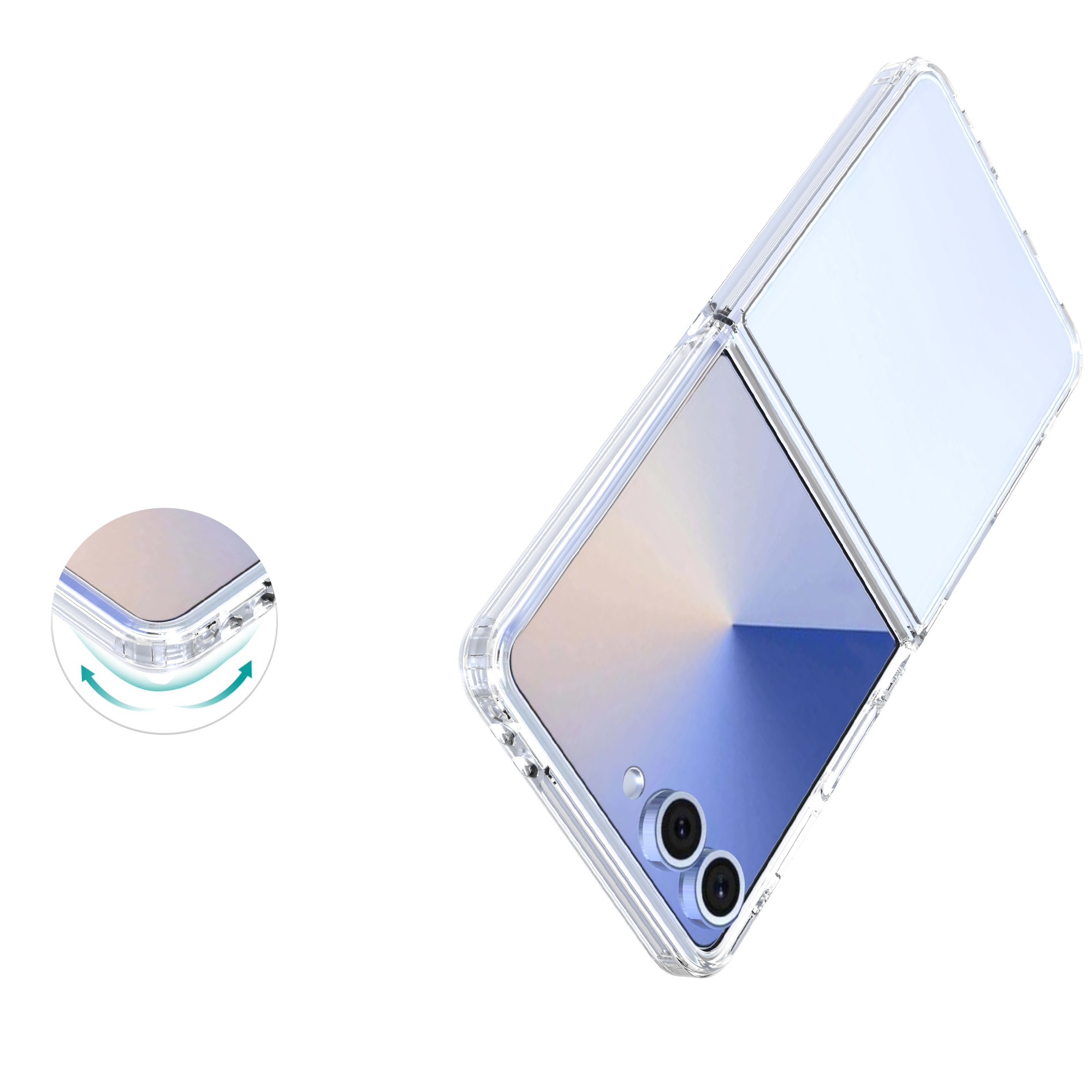 Hybridikuori Samsung Galaxy Z Flip 7 kirkas