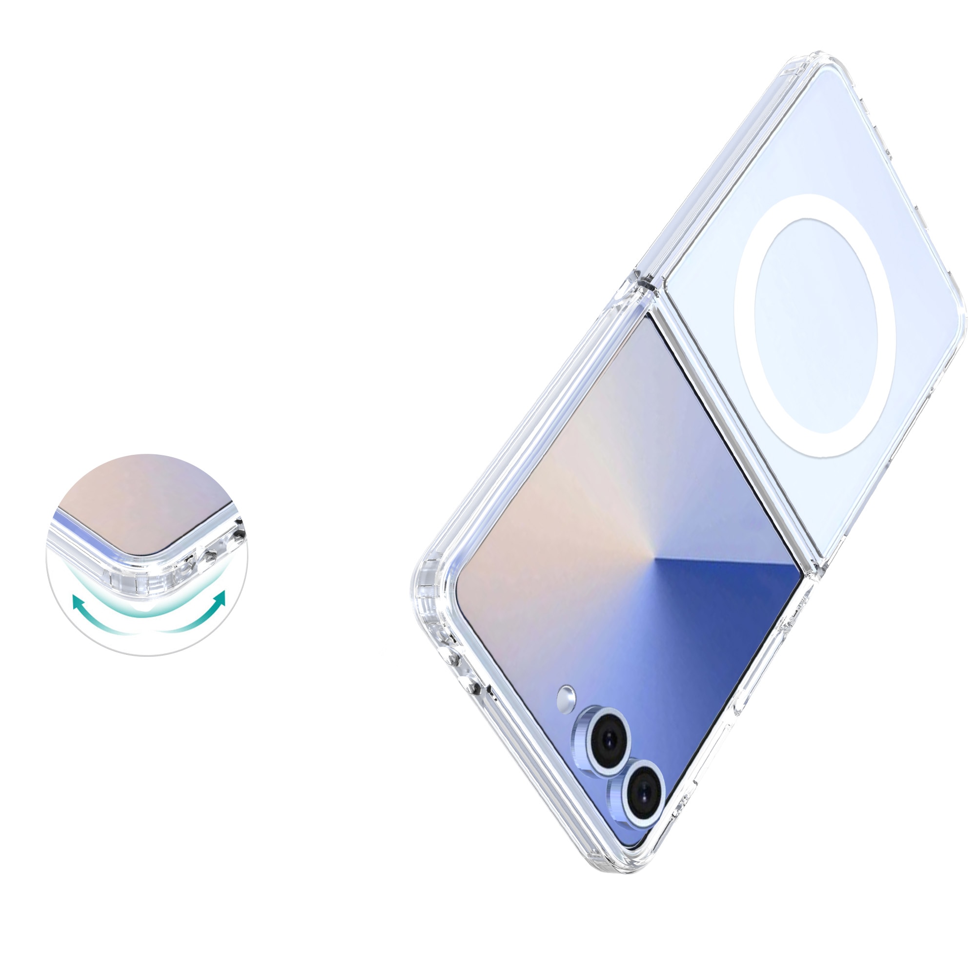 Hybridikuori MagSafe Samsung Galaxy Z Flip 7 Kirkas