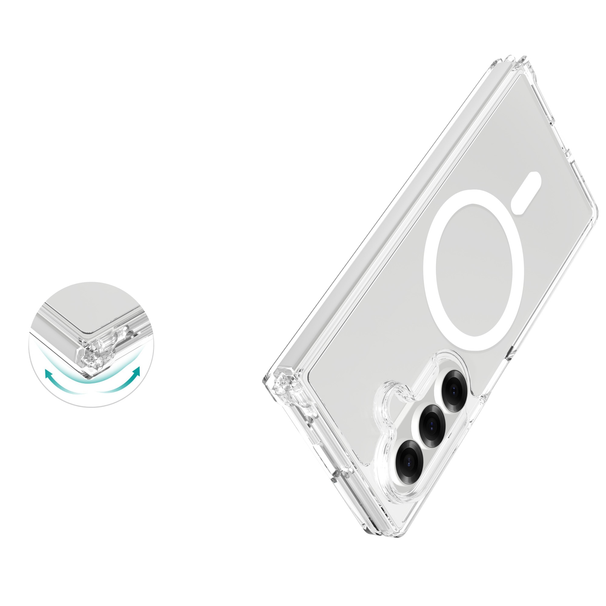 Hybridikuori MagSafe Samsung Galaxy Z Fold 7 Kirkas